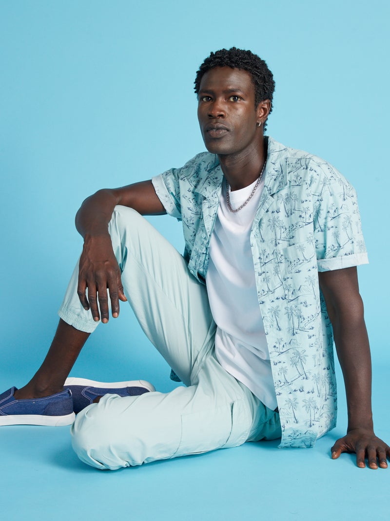 Camisa de flores AZUL - Kiabi