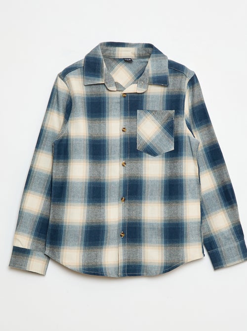 Camisa de franela a cuadros - Kiabi