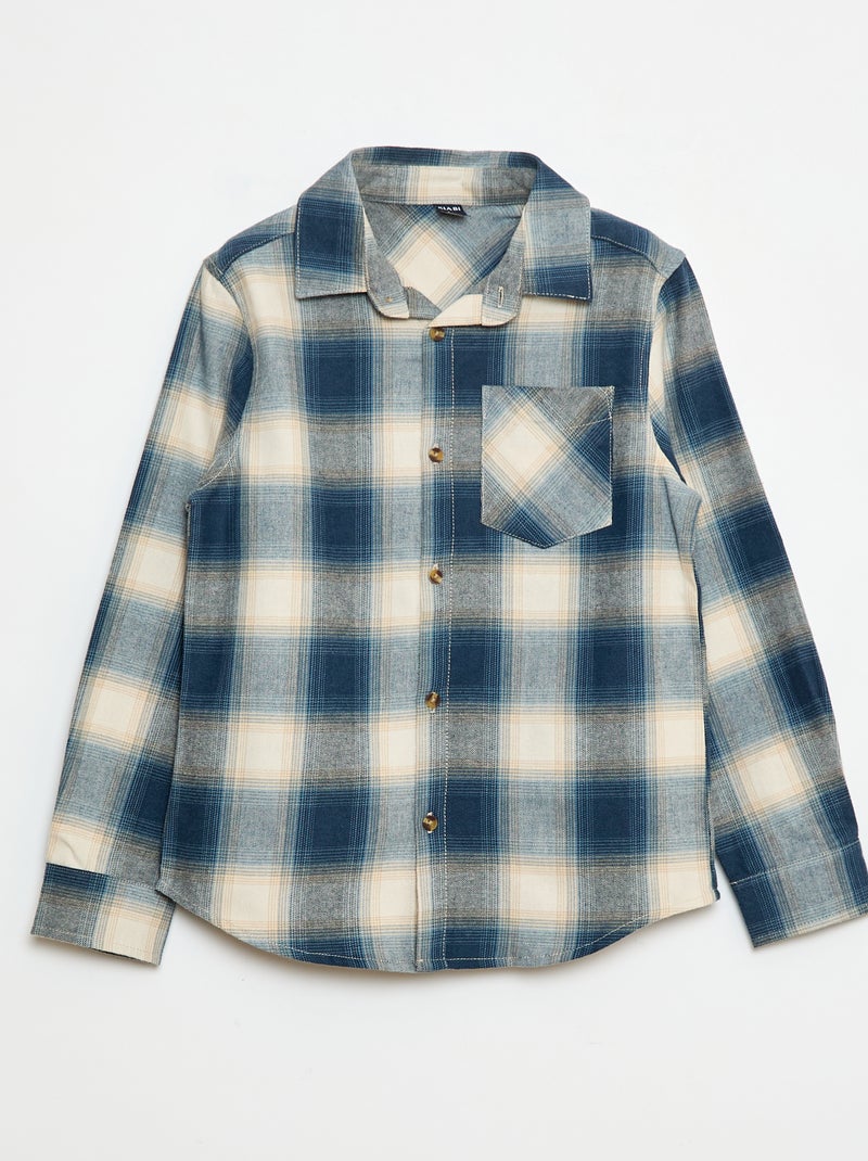 Camisa de franela a cuadros Azul - Kiabi