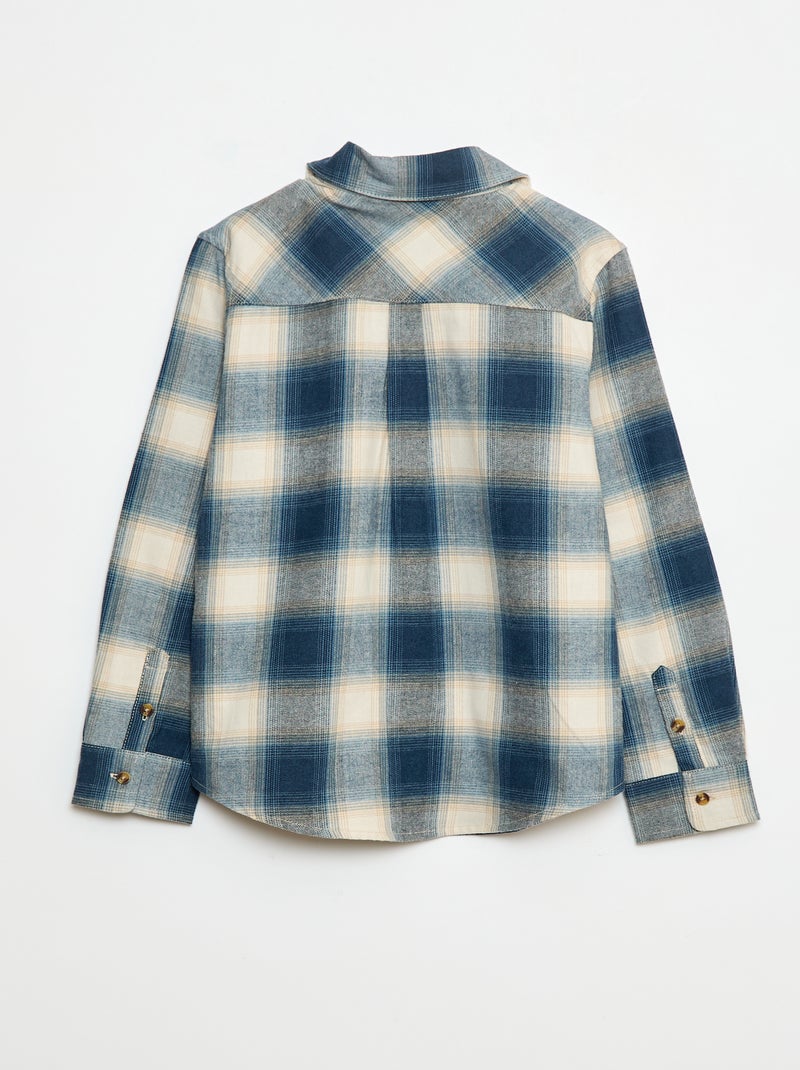 Camisa de franela a cuadros Azul - Kiabi