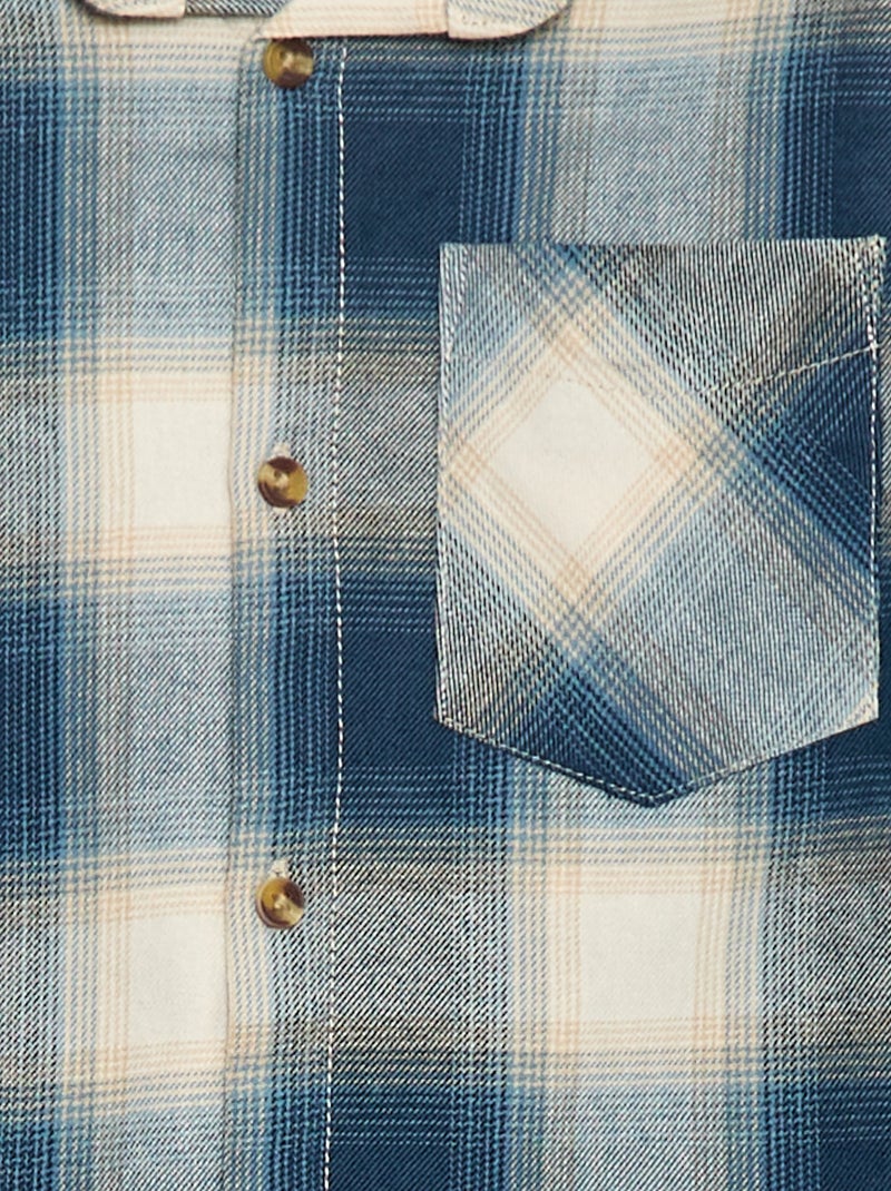 Camisa de franela a cuadros Azul - Kiabi