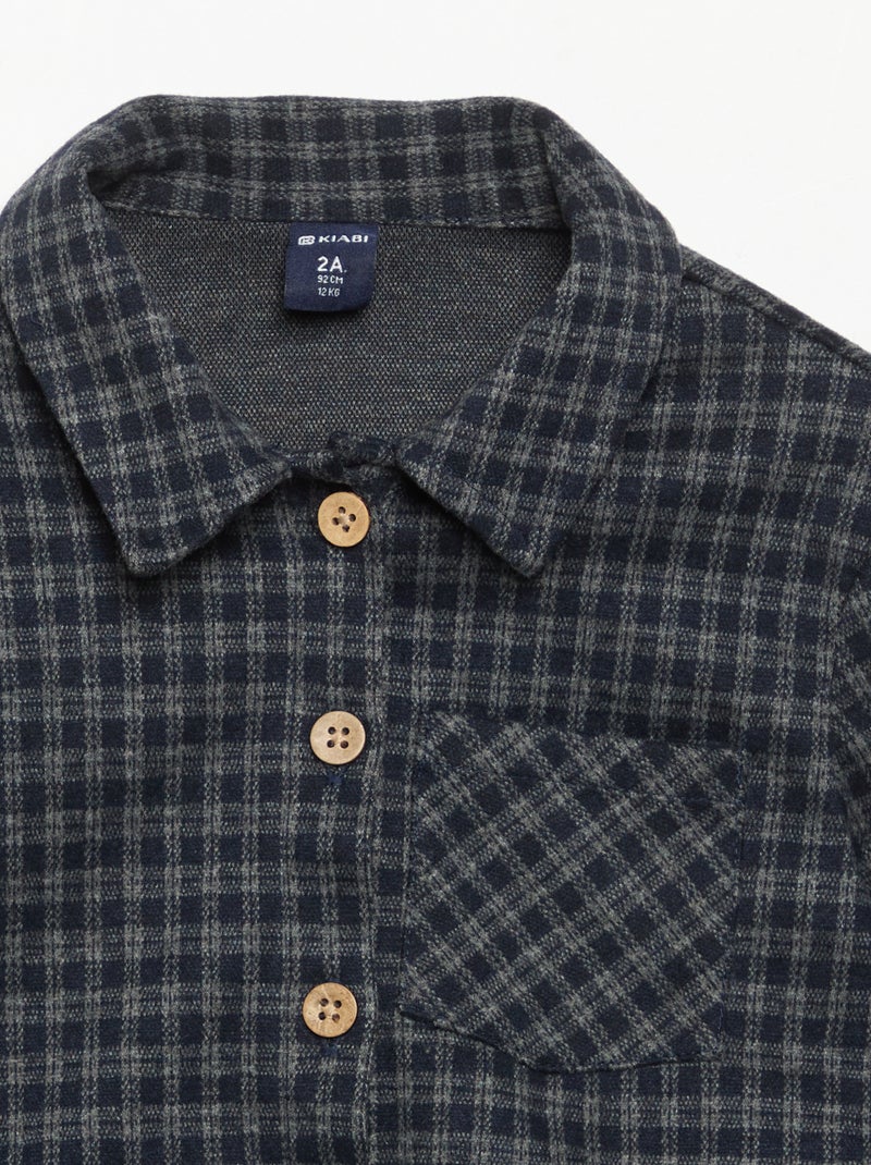 Camisa de franela a cuadros Azul - Kiabi