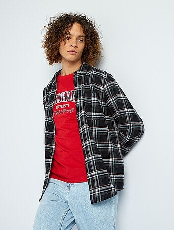 Camisa de franela a cuadros - Kiabi