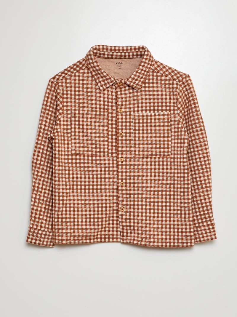 Camisa de franela a cuadros MARRON - Kiabi