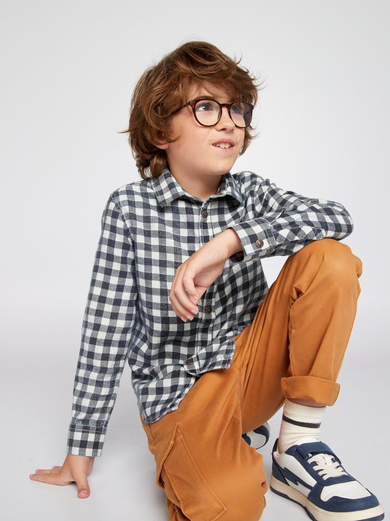 Camisa de franela Azul - Kiabi