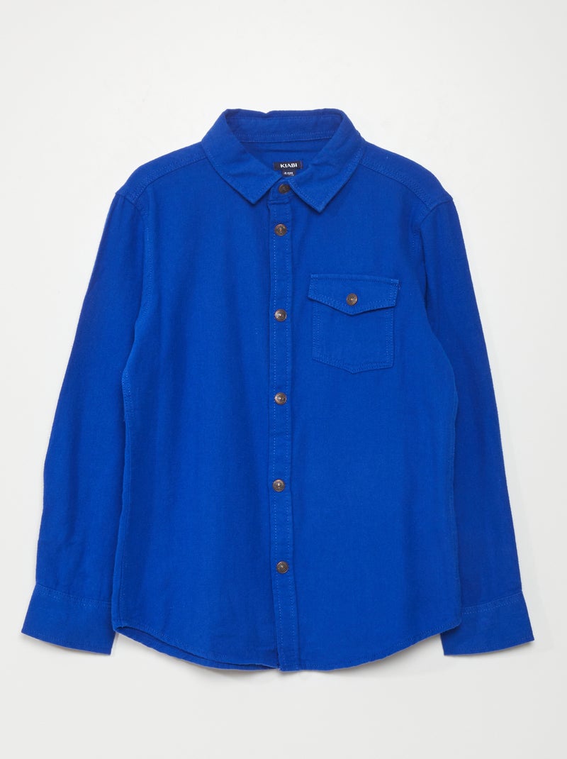Camisa de franela AZUL - Kiabi