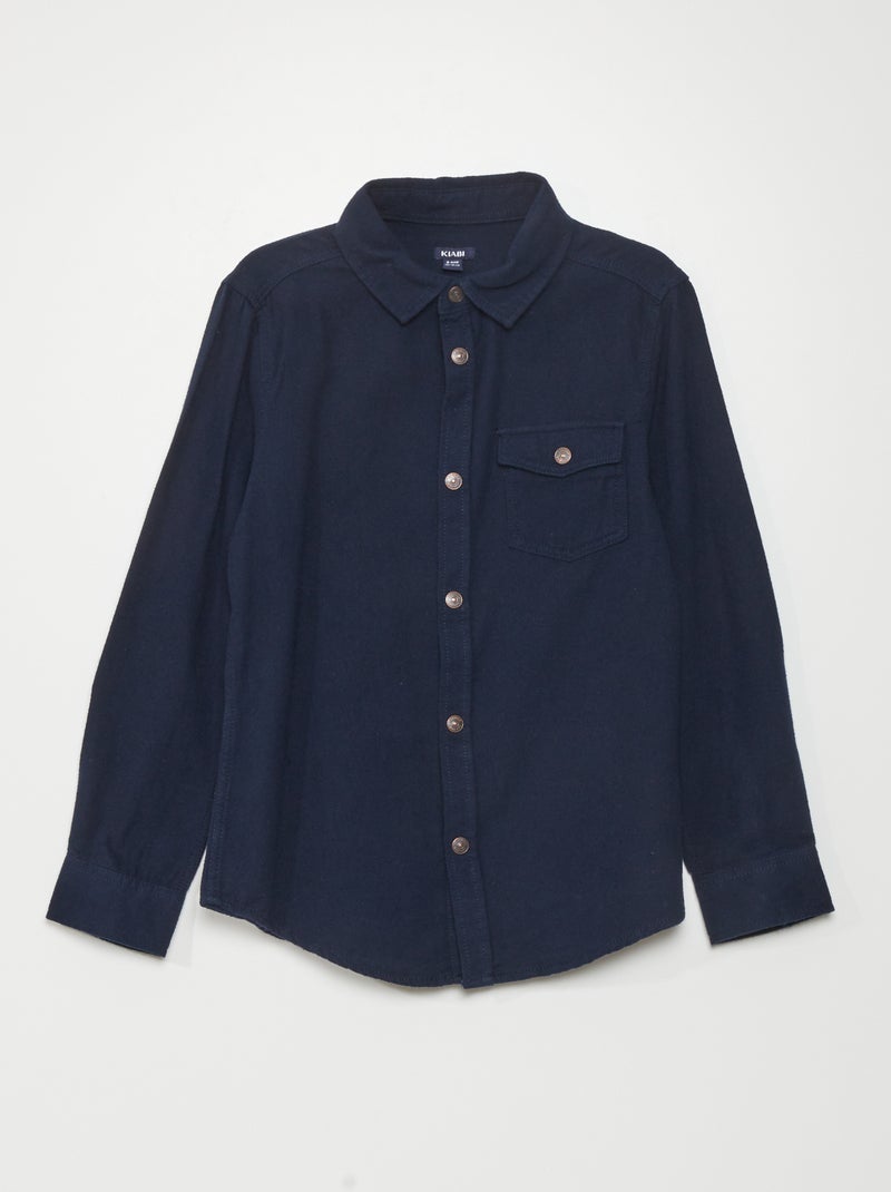 Camisa de franela AZUL - Kiabi