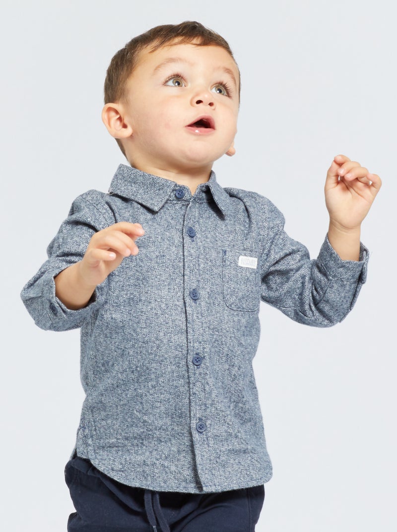 Camisa de franela azul - Kiabi