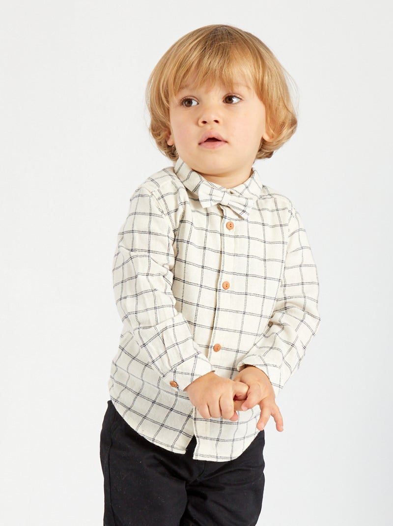 Camisa de franela BLANCO - Kiabi