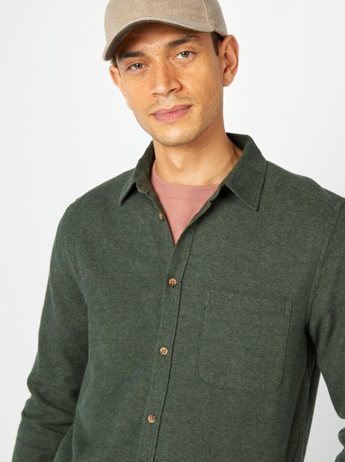 Camisa de franela con bolsillos en el pecho - Kiabi