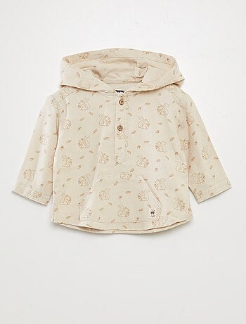 Camisa de franela con capucha