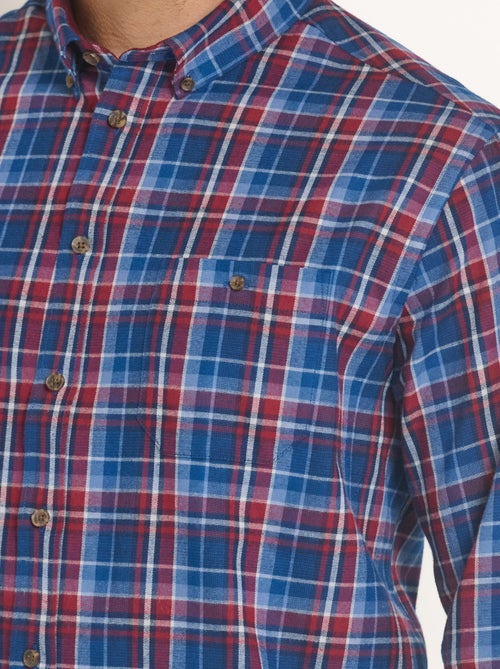 Camisa de franela con detalles de terciopelo, brillante - Afibel - Kiabi