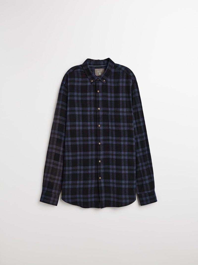 Camisa de franela de cuadros, MO Fashion Azul - Kiabi