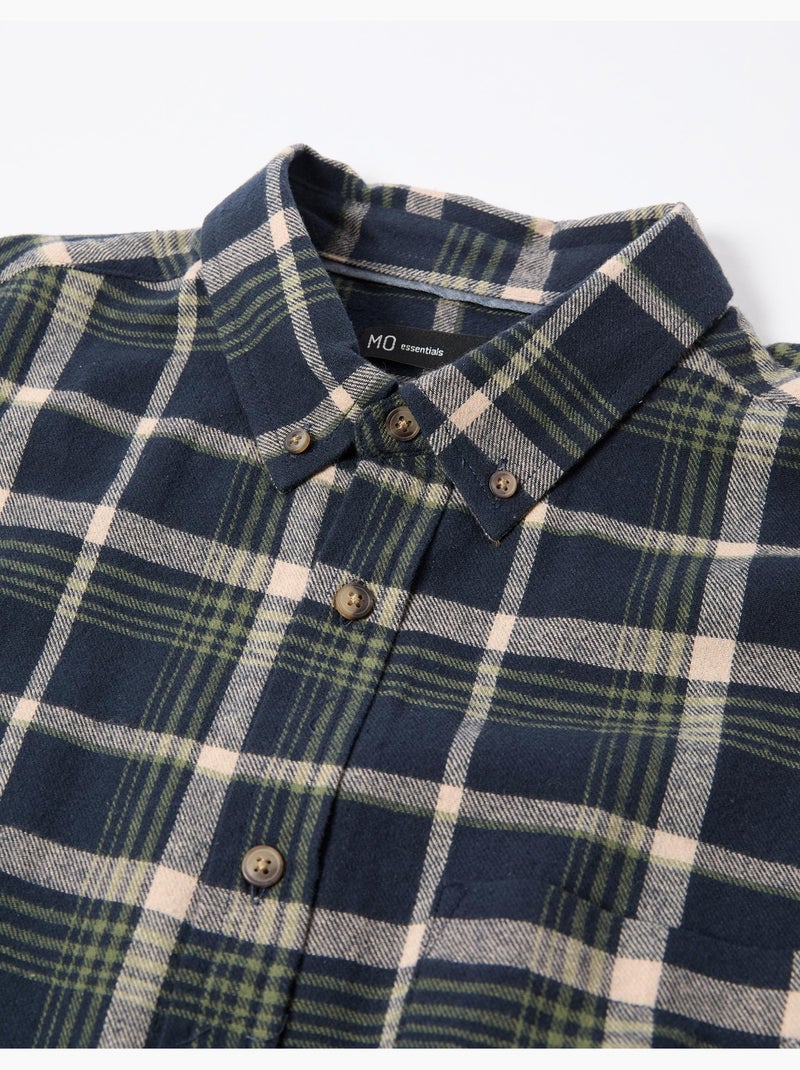 Camisa de franela de cuadros, MO Fashion Azul - Kiabi