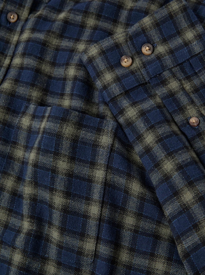 Camisa de franela de cuadros, MO Fashion Azul - Kiabi