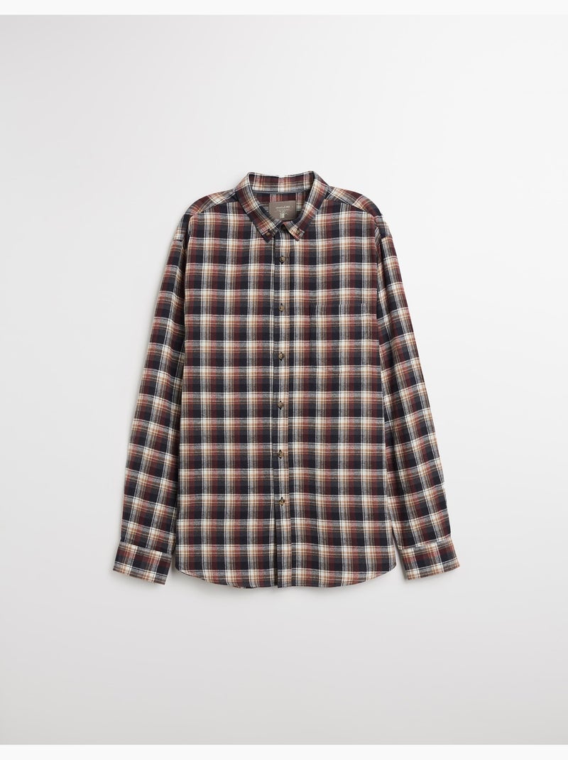 Camisa de franela de cuadros, MO Fashion Beige - Kiabi