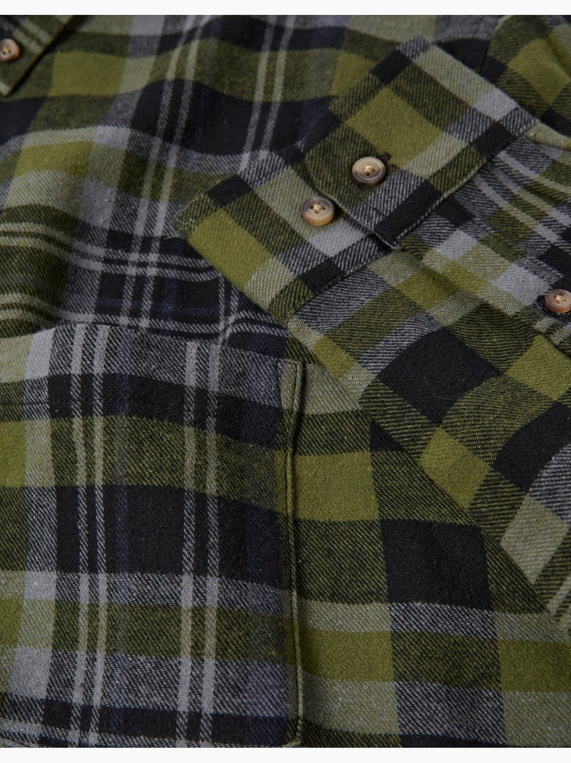 Camisa de franela de cuadros, MO Fashion Verde - Kiabi