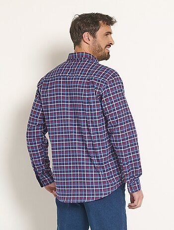 Camisa de franela elástica a cuadros - Afibel