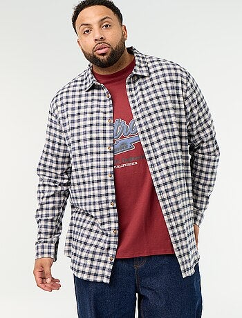 Camisa de franela estampada