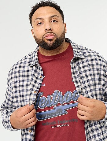 Camisa de franela estampada