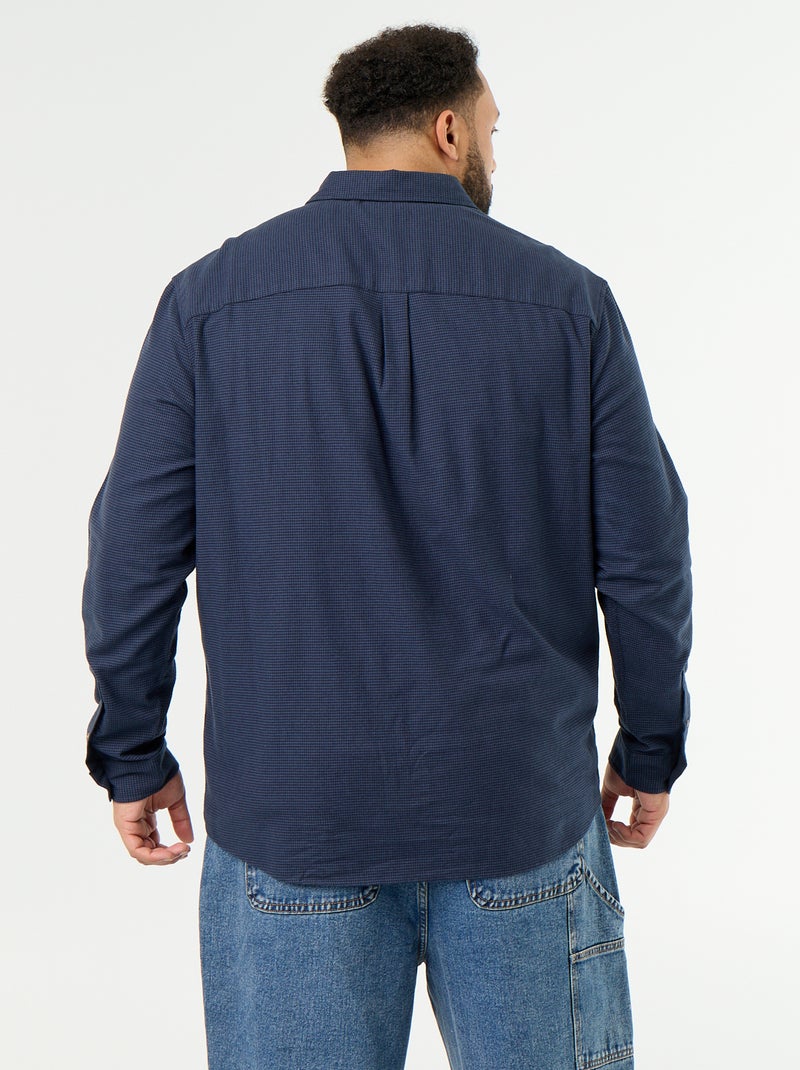 Camisa de franela estampada Azul - Kiabi