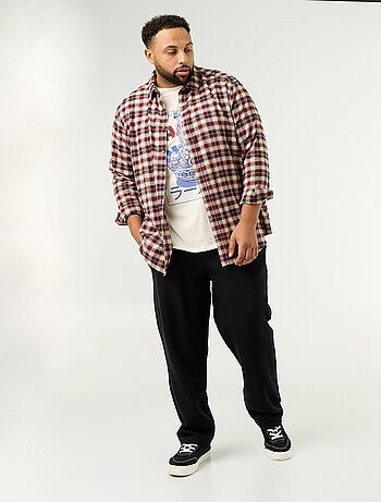 Camisa de franela estampada