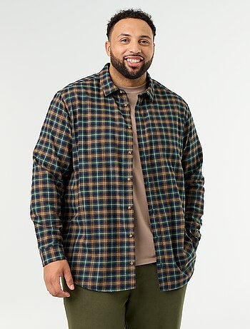 Camisa de franela estampada