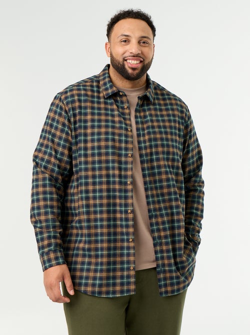 Camisa de franela estampada - Kiabi