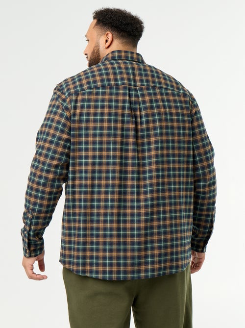 Camisa de franela estampada - Kiabi
