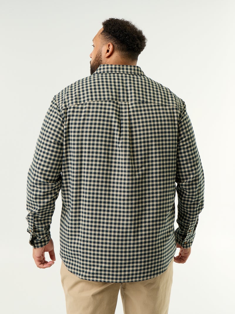Camisa de franela estampada Verde - Kiabi