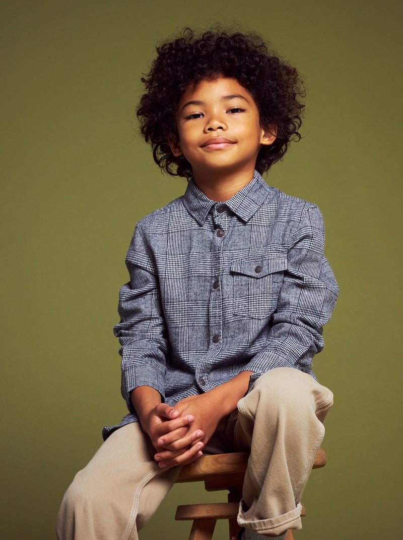 Camisa de franela GRIS - Kiabi