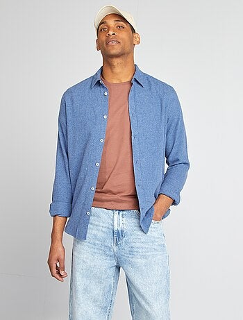 Camisa de franela lisa