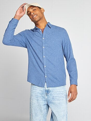 Camisa de franela lisa