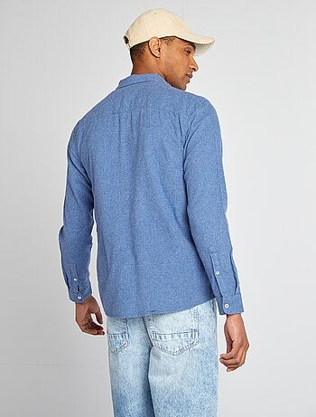Camisa de franela lisa