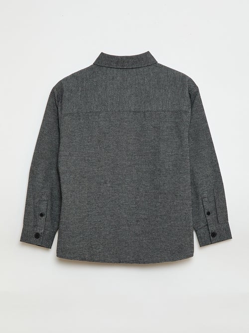 Camisa de franela lisa - Kiabi