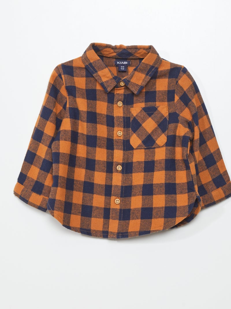Camisa de franela MARRON - Kiabi
