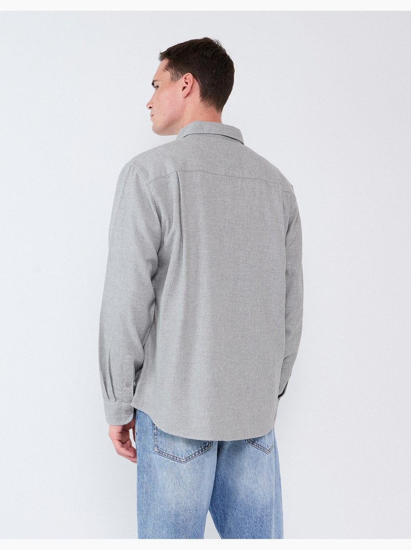 Camisa de franela, mo fashion Gris - Kiabi