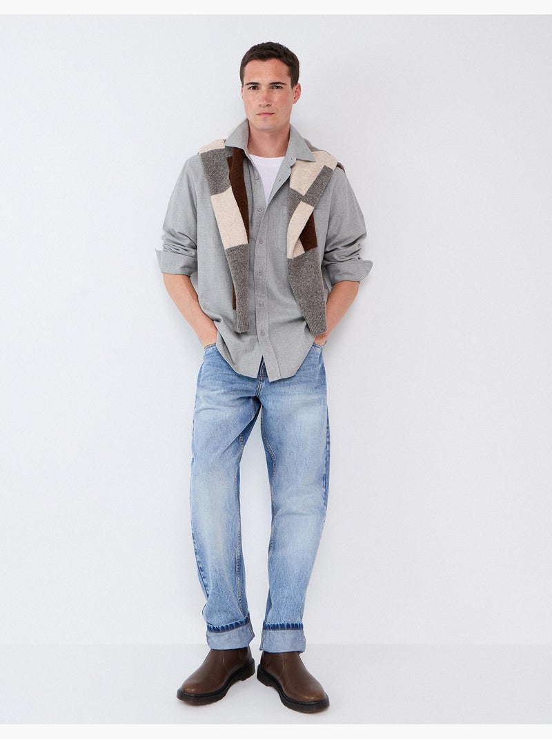 Camisa de franela, mo fashion Gris - Kiabi