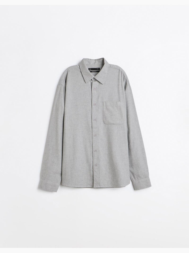 Camisa de franela, mo fashion Gris - Kiabi
