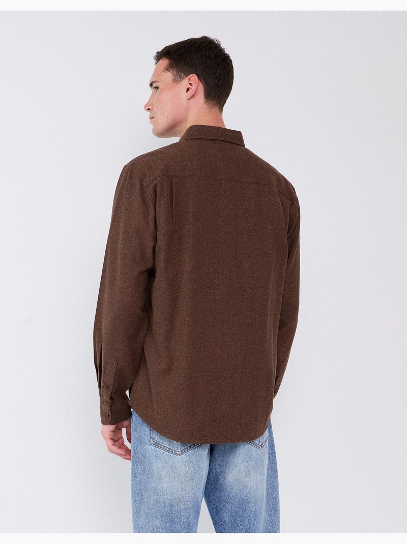 Camisa de franela, mo fashion Marrón - Kiabi