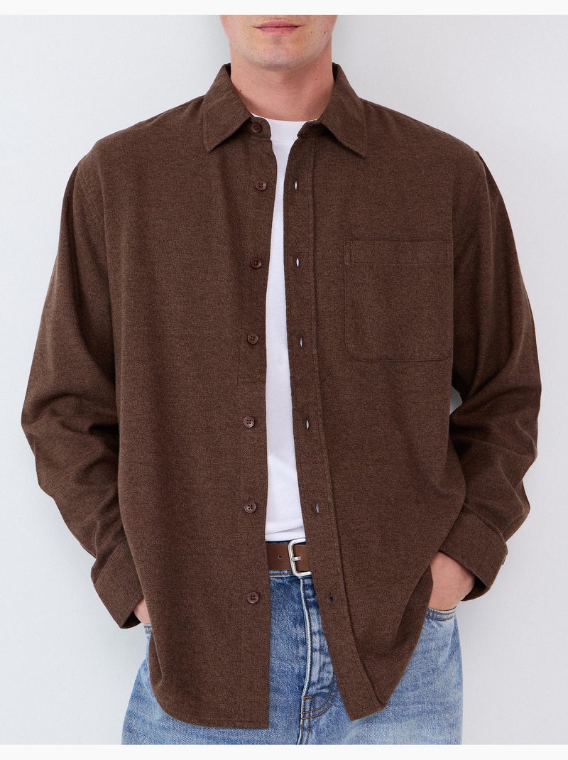 Camisa de franela, mo fashion Marrón - Kiabi