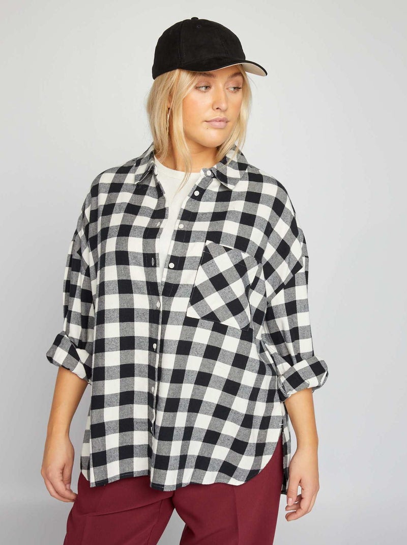 Camisa de franela NEGRO - Kiabi