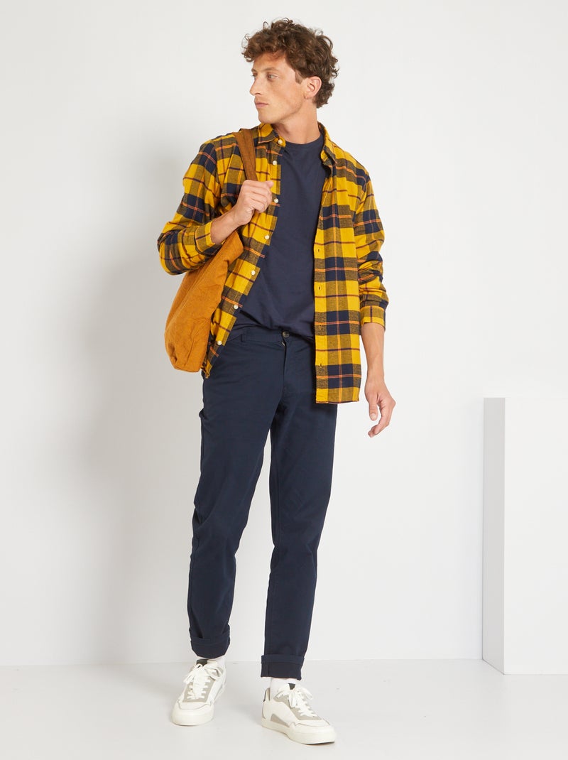 Camisa de franela 'Produkt' AMARILLO - Kiabi