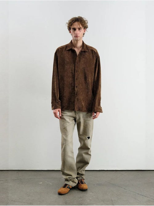 Camisa de gabardina extragrande con botones giesto - Kiabi Camisa de gabardina extragrande con botones giesto - Kiabi