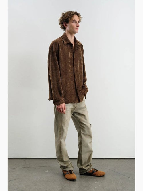 Camisa de gabardina extragrande con botones giesto - Kiabi Camisa de gabardina extragrande con botones giesto - Kiabi