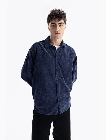 Camisa de gabardina texturizada con botones giesto