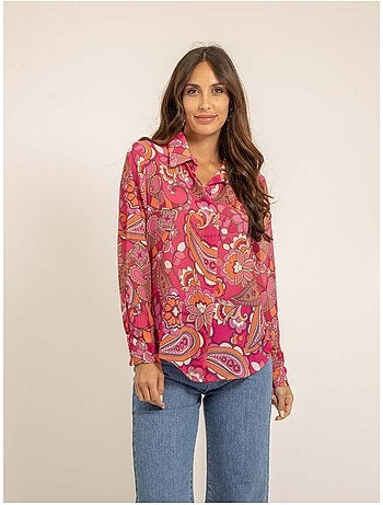 Camisa de gasa con motivos ONICHI