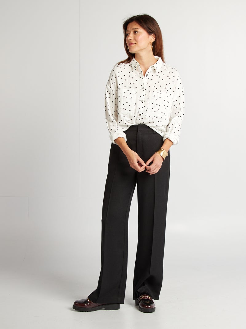 Camisa de gasa de algodón  - San Valentín BLANCO - Kiabi