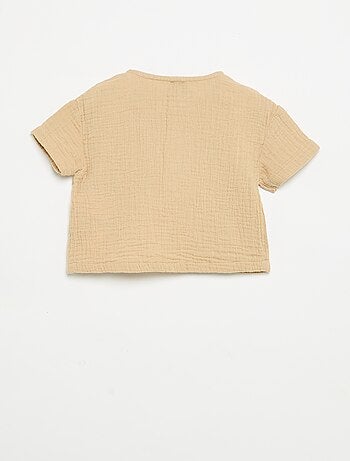 Camisa de gasa de algodón