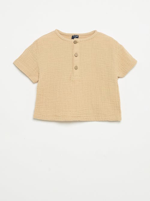 Camisa de gasa de algodón - Kiabi